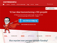 Tablet Screenshot of conversionista.se